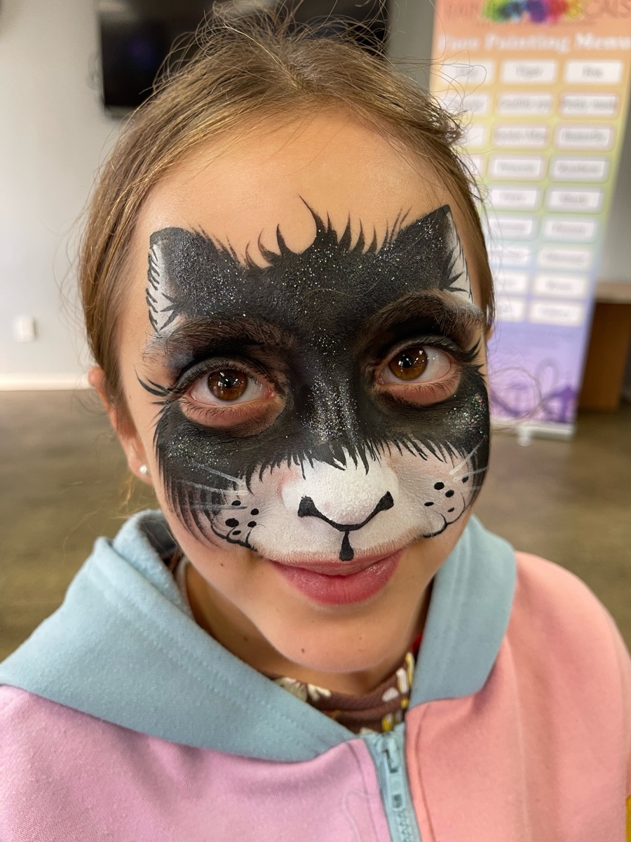 Black glittery cat mask