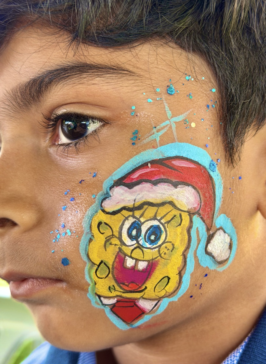 SpongeBob with Santa hat